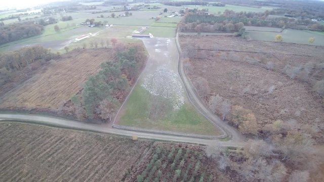 survol d'un &eacute;levage de canard en France