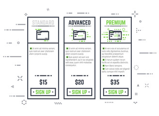 Pricing line table folder