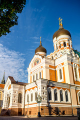 Saint Alexandr Nevsky church in the old town of Tallin, Estonia