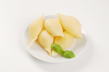 plate of pasta shells