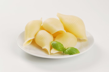 plate of pasta shells