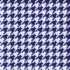 Seamless houndstooth pattern in blue. Vector image.