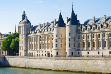 facade of La Conciergerie - ex royal palace and prison, Paris, France