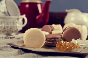 Brown and beige macaroon