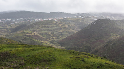 Naklejka premium Cloudy autumn day at Cape Roca (Cabo da Roca), Sintra, Portugal