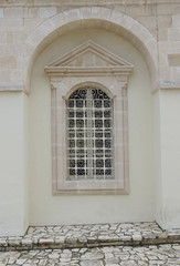 Fototapeta na wymiar window of a church in a mountain village
