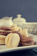 Brown and beige macaroon