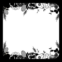 Fruits and vegetables icon. Organic healthy and fresh food theme. Isolated design. Vector illustration