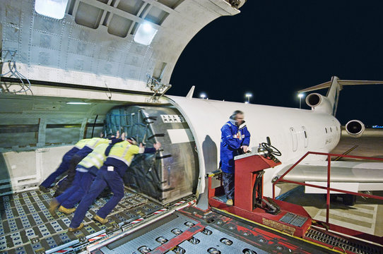 Airfreight Loading Onto Boeing 727