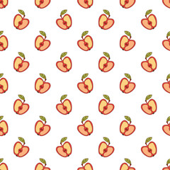 Pretty seamless pattern made of apples.