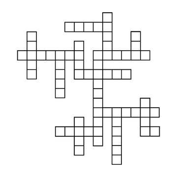  template of crossword puzzle.