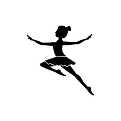 Girl practice ballet icon. Dancer sport person health and balance theme. Isolated design. Vector illustration