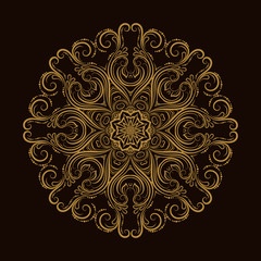 Vintage gold mandala