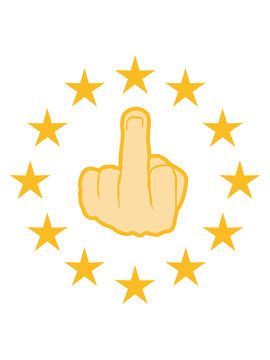Premium star circle show gloves stinkfinger middle finger symbol fuck you off logo design cool insult abuse insult fick you evil