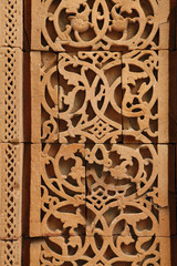  Intricate design in Qutub Minar complex
