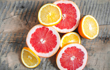 Fruits. Orange, grapefruit.