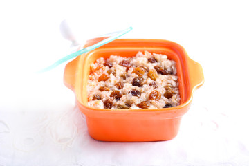 Porridge made of four type of flakes