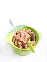 Porridge made of four type of flakes