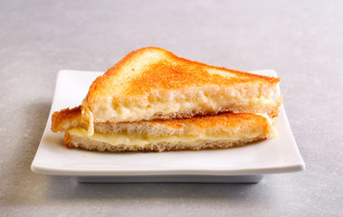 Grilled cheese sandwich with melted cheese