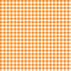 Seamless Orange Gingham Fabric Textile Pattern