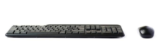 Black keyboard isolated over white background