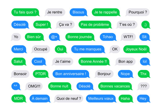 Bulles SMS avec messages