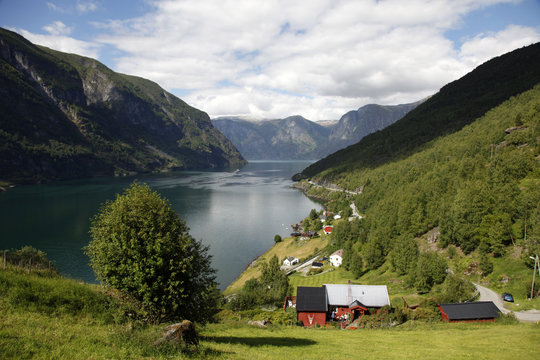 Aurlandsfjorden near Flam, Sogn og Fjordane