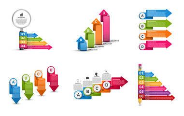 Collection infographics. Design elements. Infographics for business presentations or information banner.