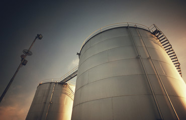 Petrochemical storage tanks