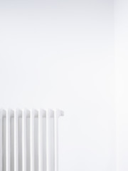 Radiator against white wall