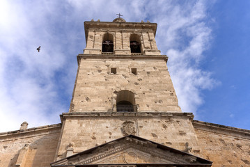 canyon bullet impacts in the cathedral of  ciudad rodrigo, in spain