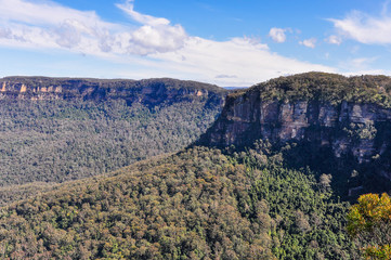Fototapeta na wymiar View of the Blue Mountains near Sydney, Australia