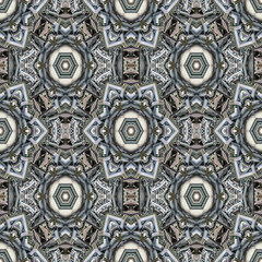 Pattern of bolts and nuts.