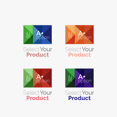 Obraz premium Set of square abstract background templates or infographics