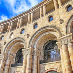 Fototapeta na wymiar historic building with architectural details, Yerevan, Armenia