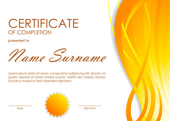 Certificate of completion template