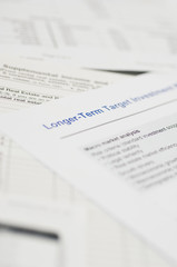 Closeup of tax forms