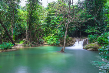 Graenggravia Waterfall, Sangkhlaburi District, Kanchanaburi Province Thailand.