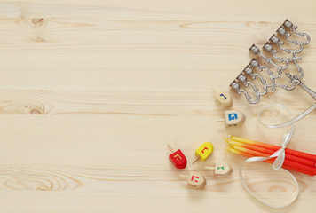Image of jewish holiday Hanukkah with menorah