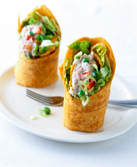 Wraps filled with vegetables