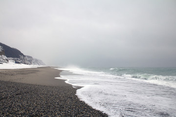 beach wave snow