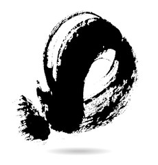 Black grungy vector abstract hand-painted background. Brush Design.