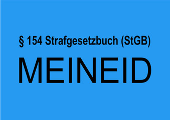 Fototapeta premium § 154 Meineid