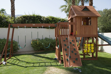 Playhouse for children in backyard - Powered by Adobe