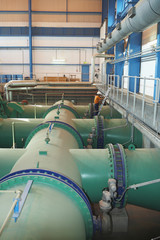 Salt water inlet hall of oil fired power station