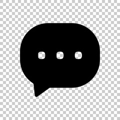 chat icon. Black icon on transparent background.