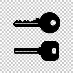 keys icons set. Black icon on transparent background.