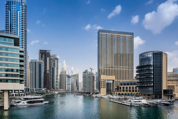 Naklejka premium Dubai Marina w Zjednoczonych Emiratach Arabskich