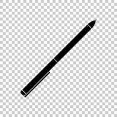 Pen icon. Black icon on transparent background.