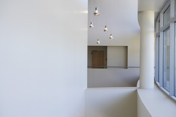 Interior of college corridor and pillar